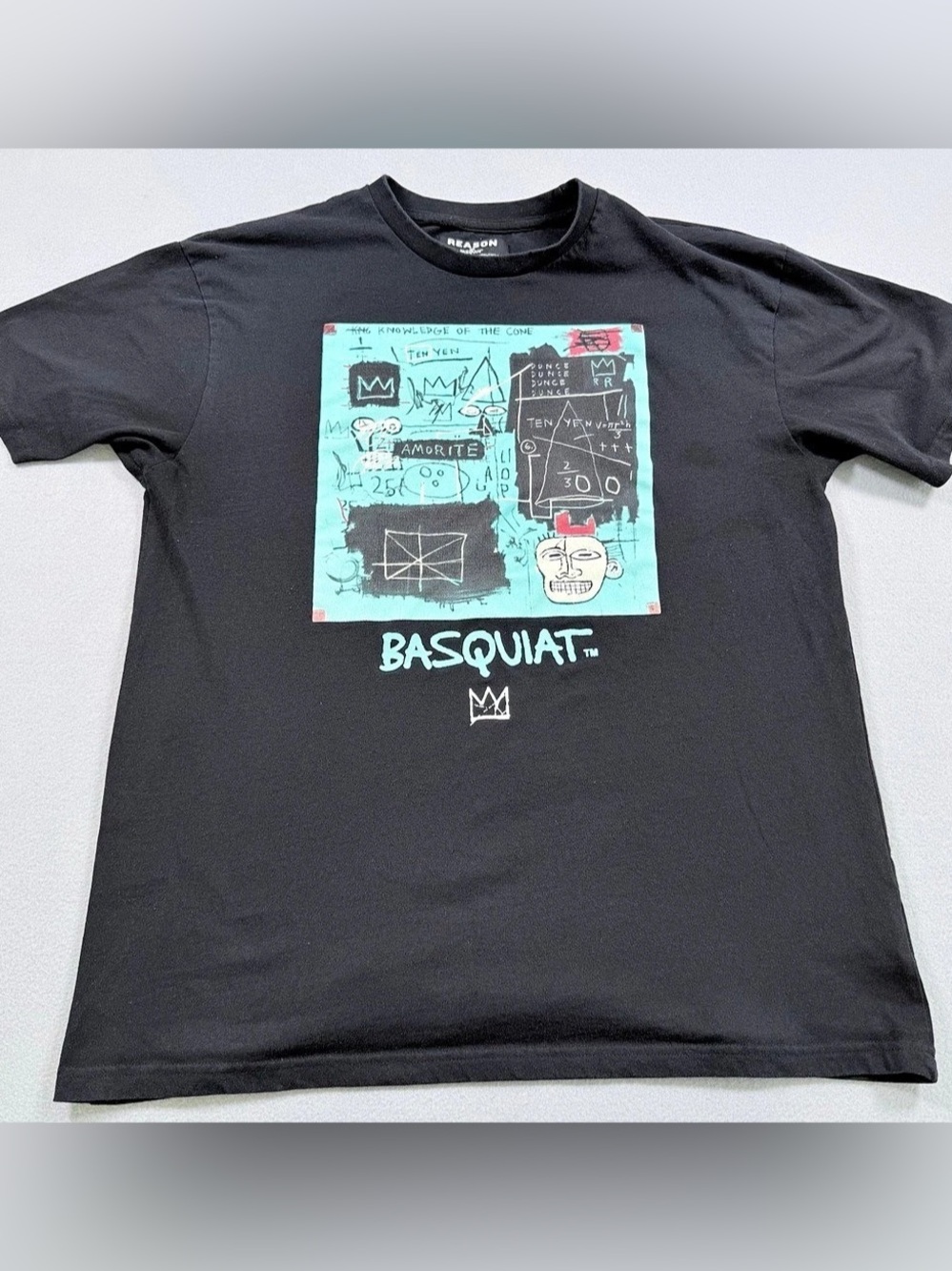 Reason x Basquiat Knowledge of the Cone graphic tee black size L